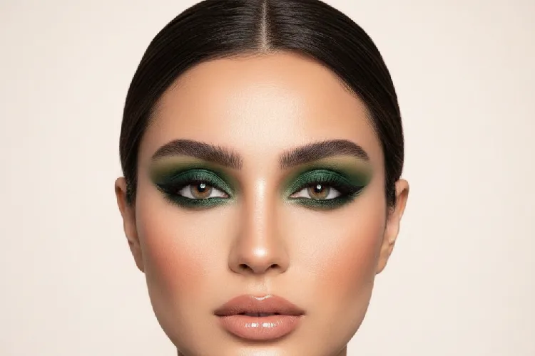 تمرکز روی میکاپ چشم با تم یلدایی