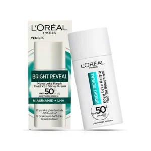 کرم ضد آفتاب لورال مدل bright reveal حاوی نیاسینامید و ضدلک و ضدجوش حجم 50 میل
